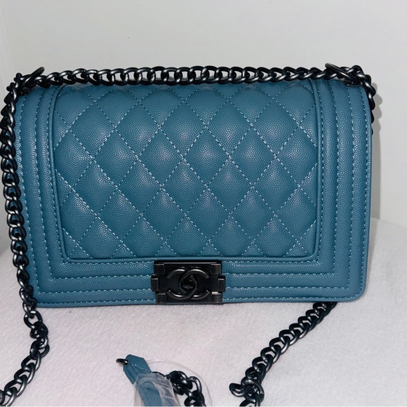 Blue quilted bag - Picture 5 of 11